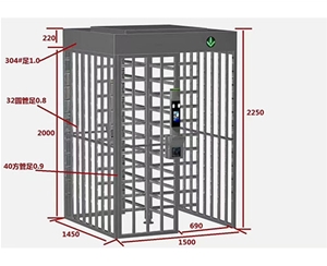 單旋門全高轉閘